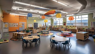 Pre-School classrooms, Activity, rooms, Medical rooms, Reception area
